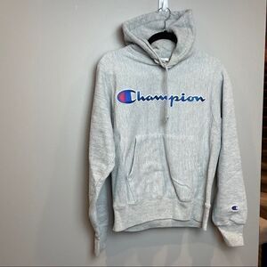 Men’s Champion Reverse Weave Gray Hoodie XS
